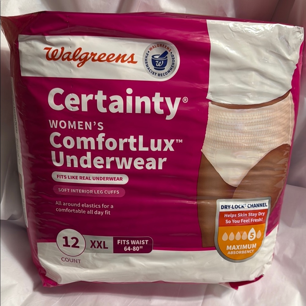 Certainty Women's ComfortLux Underwear - 12 count; size: XXL